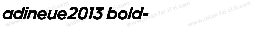 adineue2013 bold字体转换